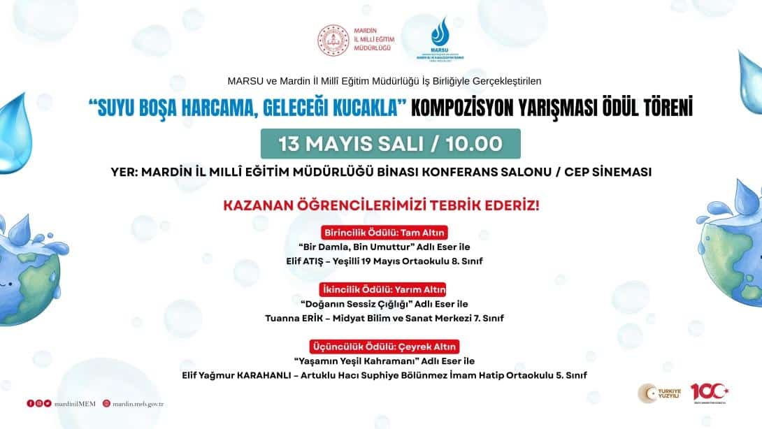 Mardin İl Millî Eğitim Müdürlüğü ve MARSU Genel Müdürlüğü İş Birliğiyle Düzenlenen 