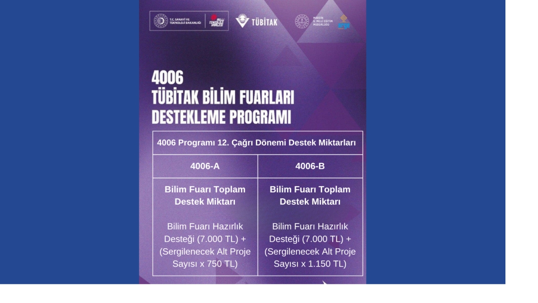 4006-TÜBİTAK Bilim Fuarları Destekleme Programı